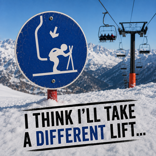 "I Think I'll Take A Different Lift" Ski Tee Unisex T-Shirt