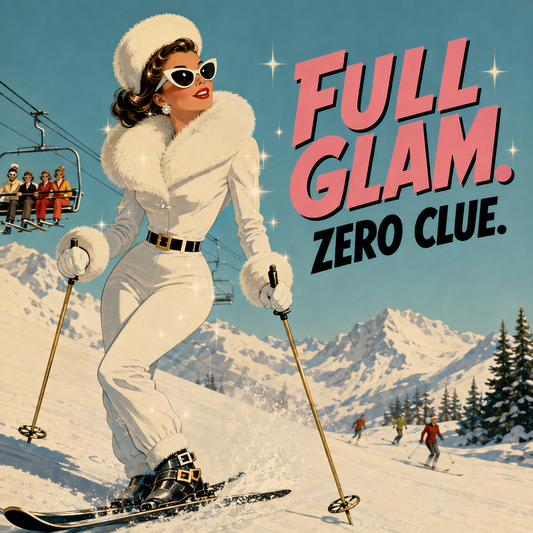 "Full Glam, Zero Clue" Ski Tee Unisex T-Shirt