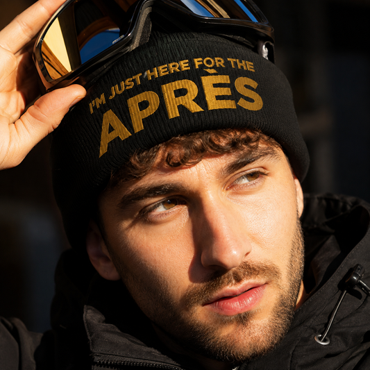 "I'm Just Here For The Après" Embroidered Unisex Beanie