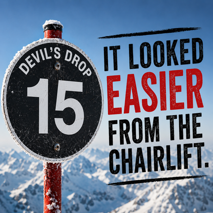 "It Looked Easier From The Chairlift" Ski Tee Unisex T-Shirt