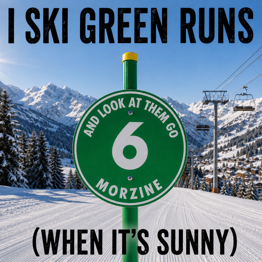 "I Ski Green Runs (When It's Sunny)" Ski Tee Unisex T-Shirt