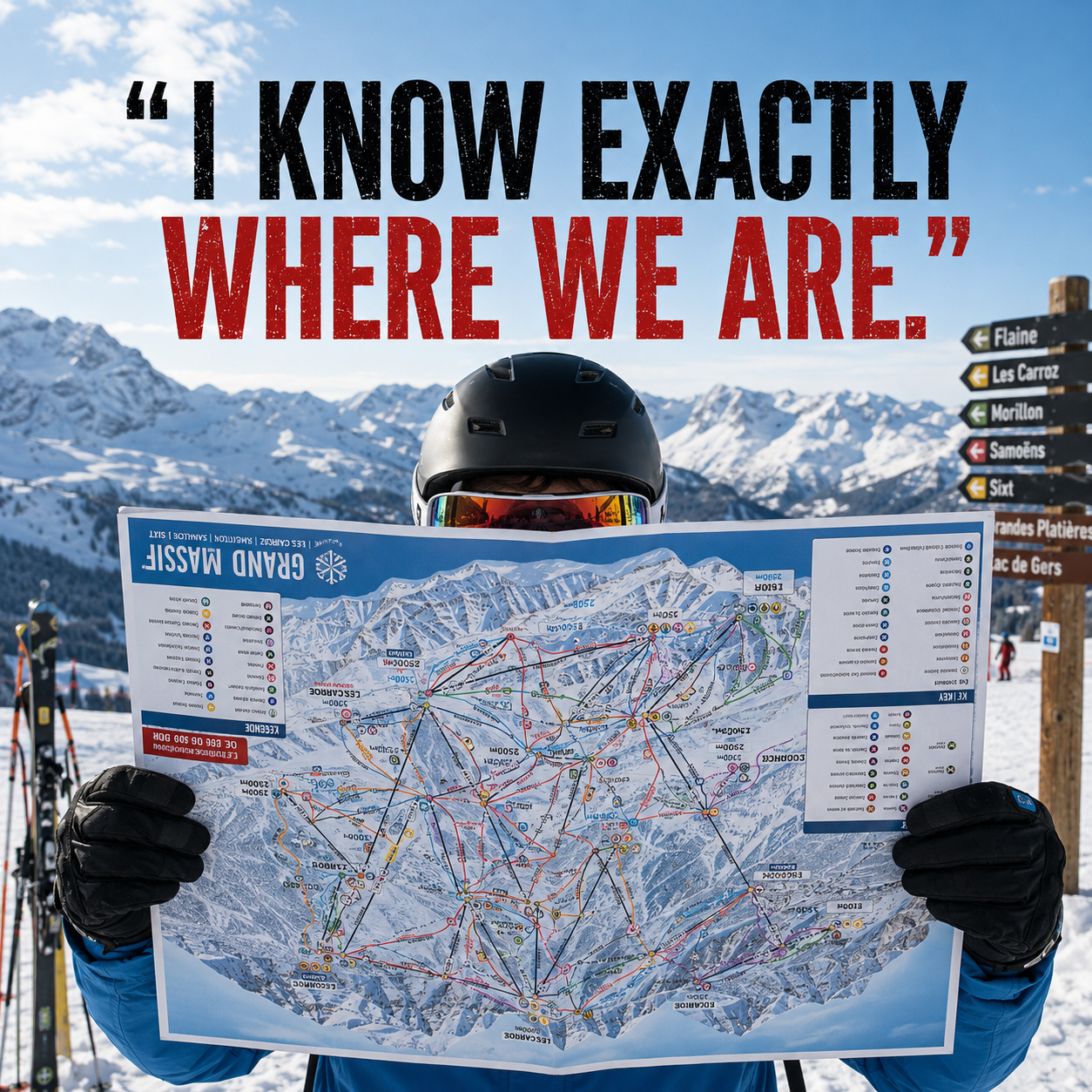 "I Know Exactly Where We Are" Ski Tee Unisex T-Shirt